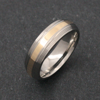 Titanium Ring - Gold Ptolemy